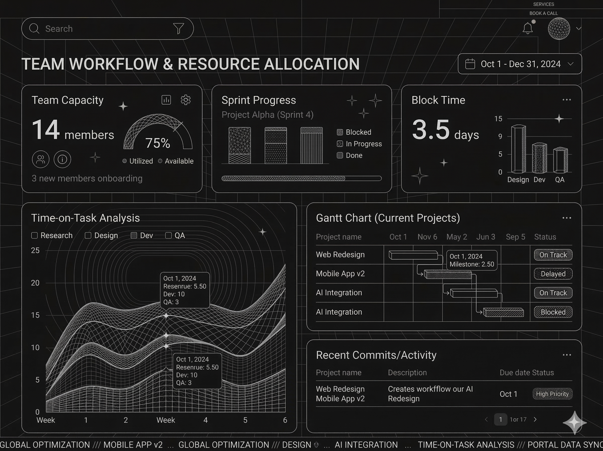 Showcase website for a spa